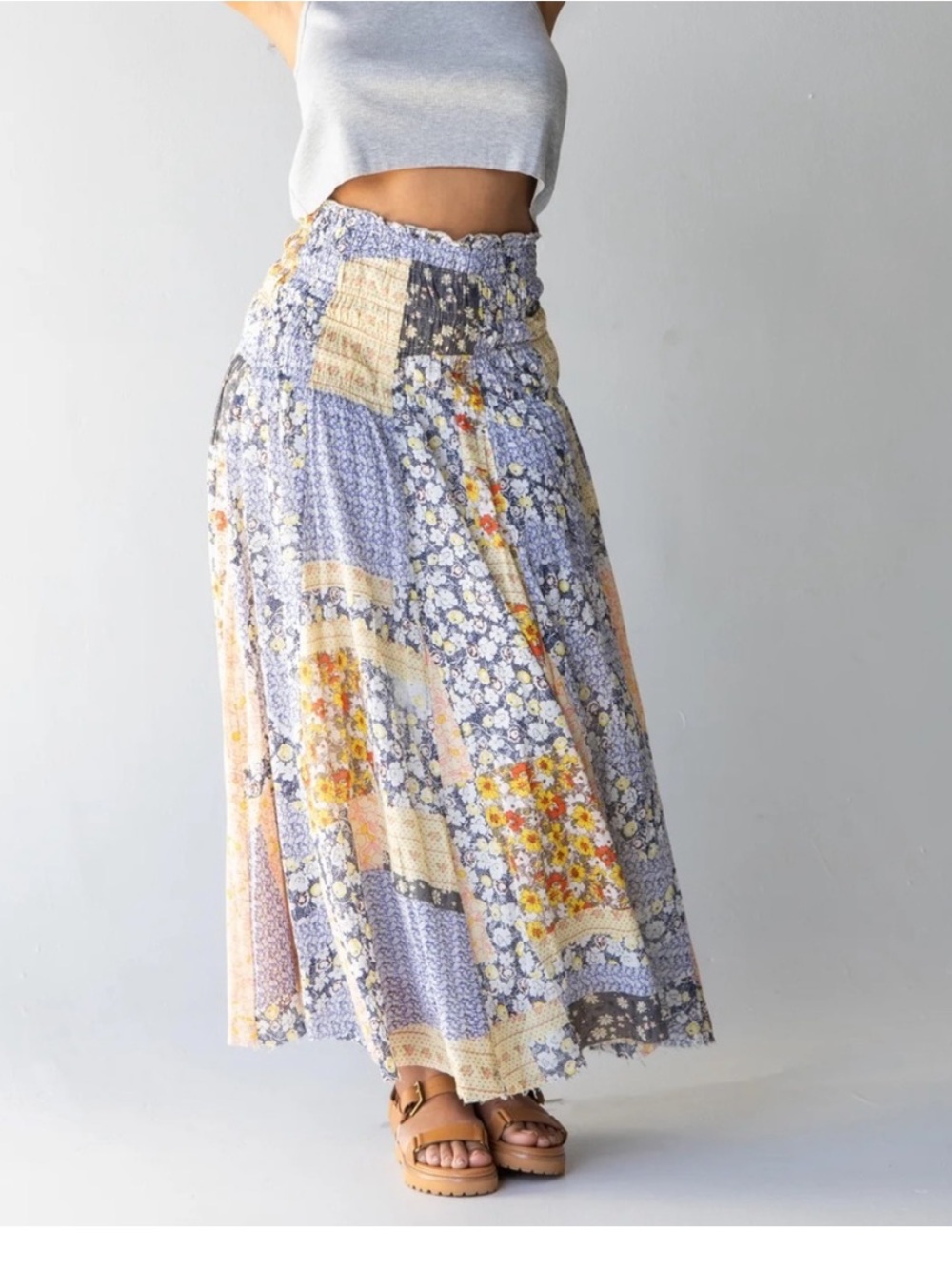 Natural Life Laurel Patchwork quilt Maxi Skirt convertible dress